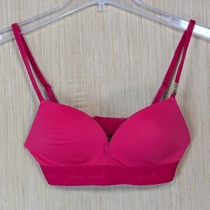 Victorias Secret PINK Wireless Push-Up Bra Pink 34B Smooth Padded 3460